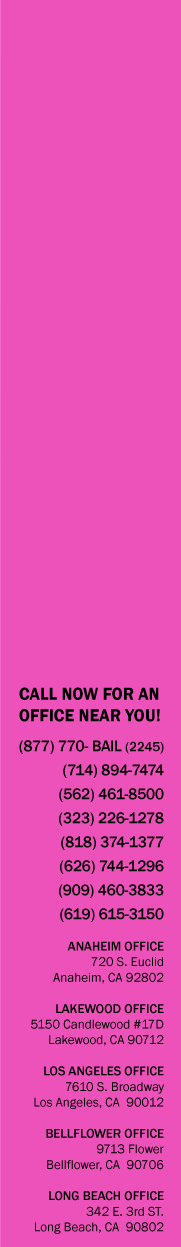 Call Lipstick Bail Bonds for an office near you.