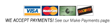 We accept Visa, Mastercard, American Express and Discover credit cards. Make your payment online with Lipstick Bail Bonds!