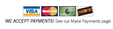 We accept Visa, Mastercard, American Express and Discover credit cards. Make your payment online with Lipstick Bail Bonds!